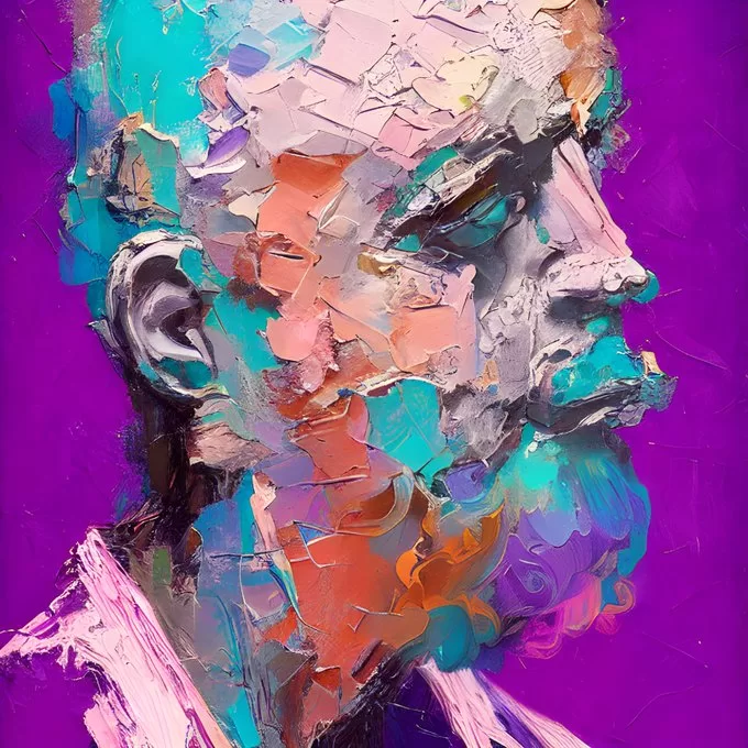 A digital AI-painting of Gustavo Estrada-Lopez