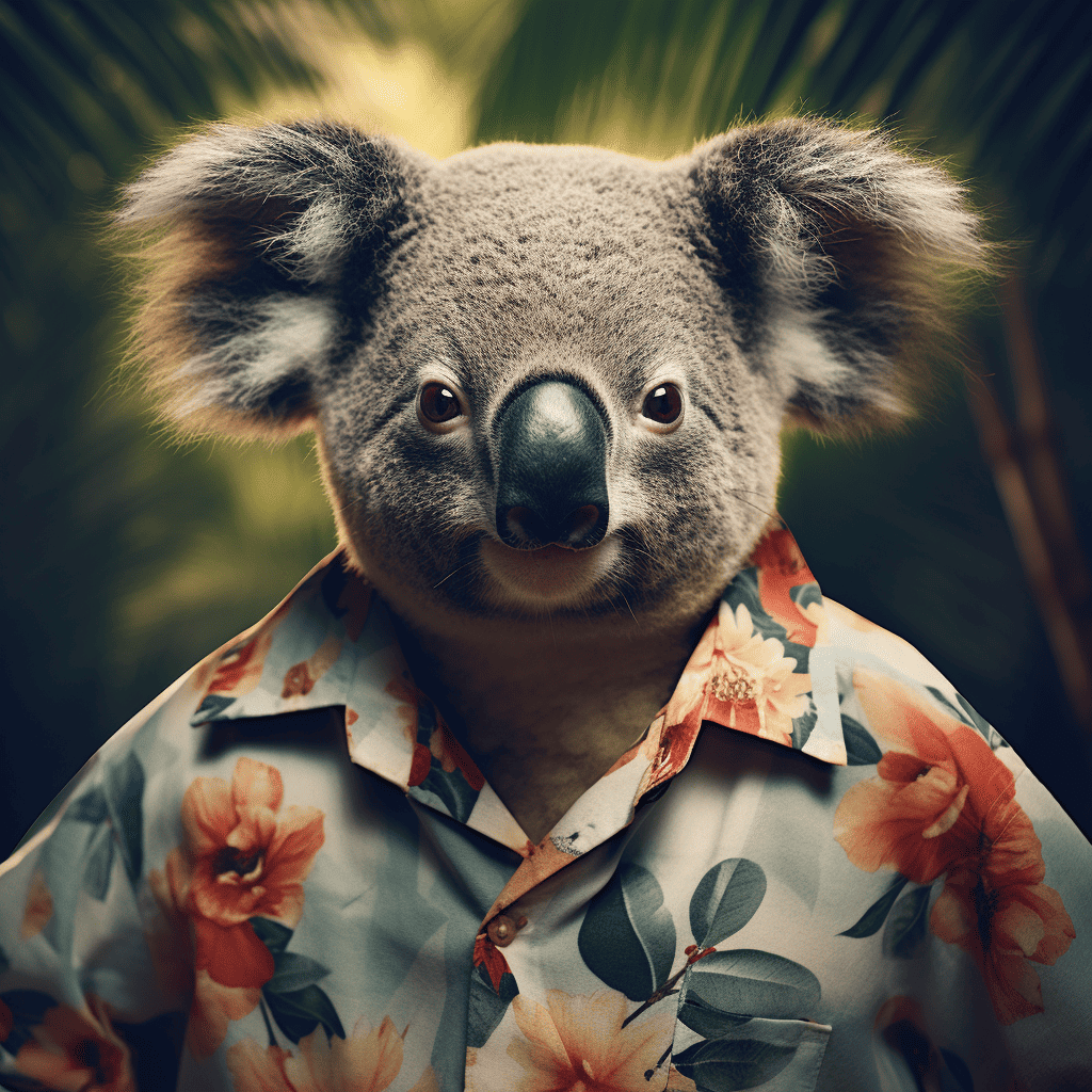 Rainbow Koala Wearing Love Heart Glasses Digital Art by Random
