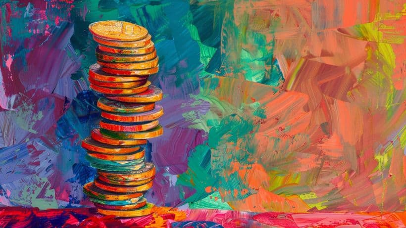 fauvism, a stack of coins