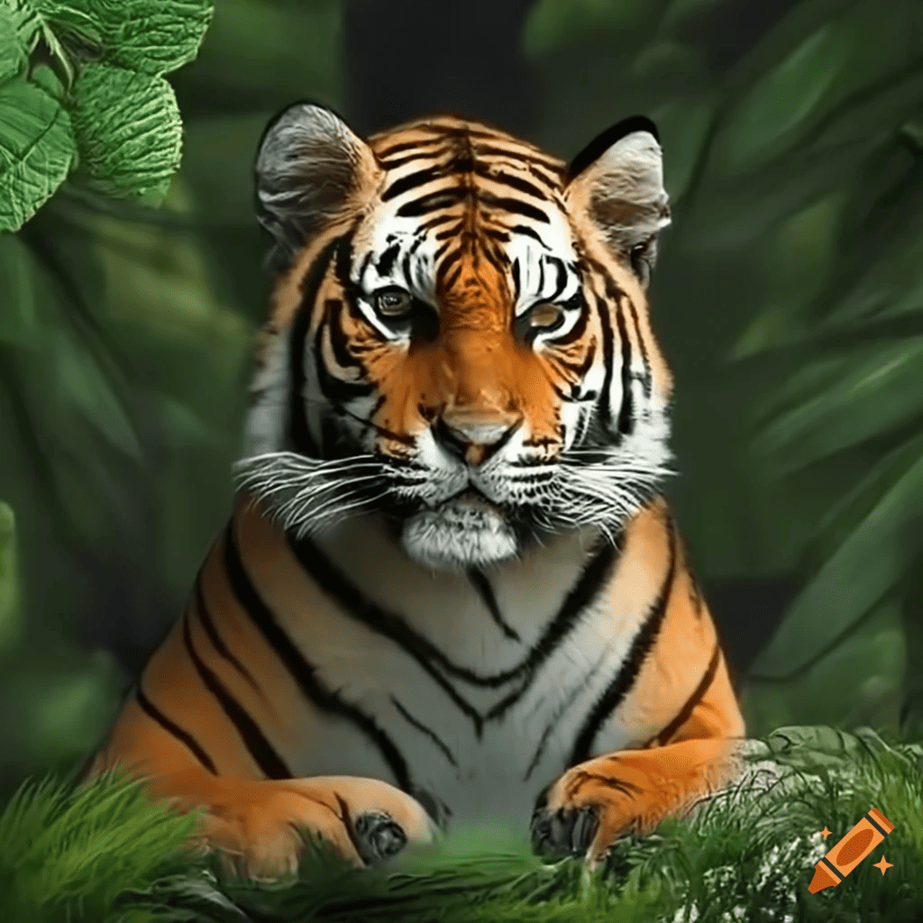 An AI-generated Tiger image created with Craiyon AI Software